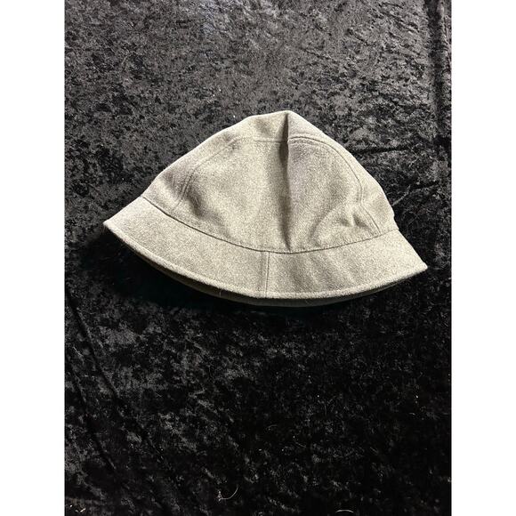 Lands’ End Fleece-Lined Gray Wool Bucket Hat L–XL – Cozy Lodgecore Winter Style - Picture 2 of 4